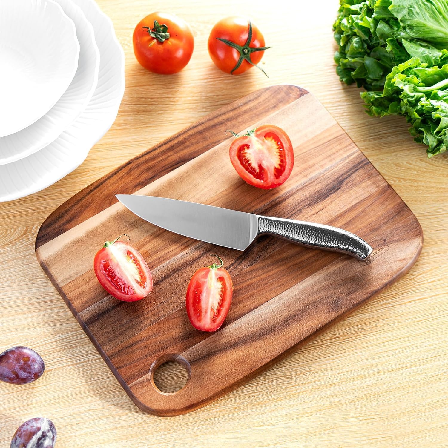 Acacia Wood Cutting Board with Hanging Hole